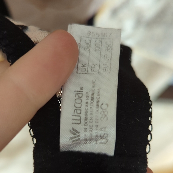 38C Wacoal Animal Print Bra Leopard Plus Underwire No Padding - Picture 6 of 10